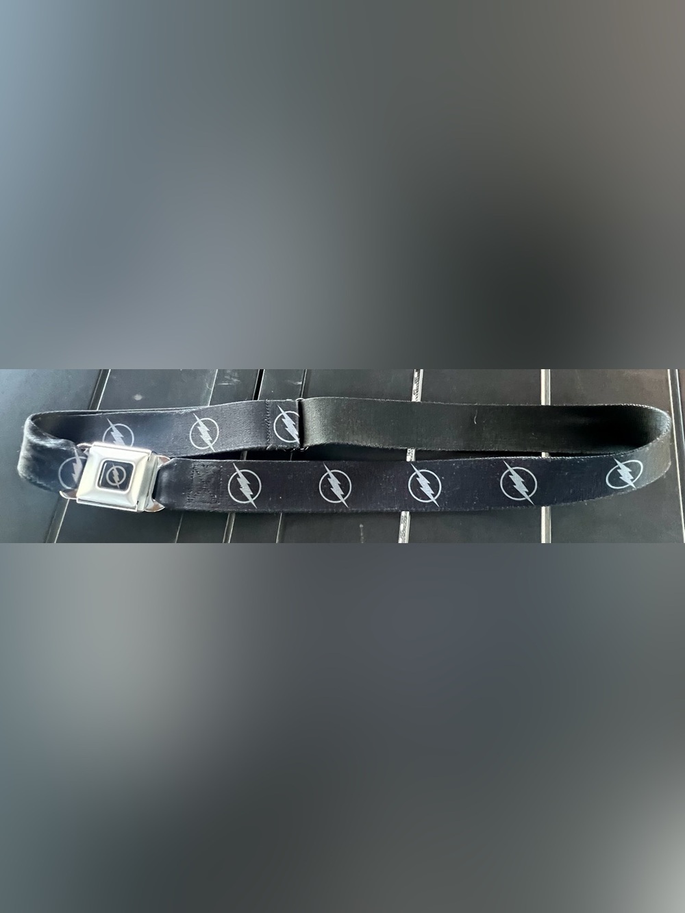 Buckle-Down The Flash Symbol Seatbelt Belt Black